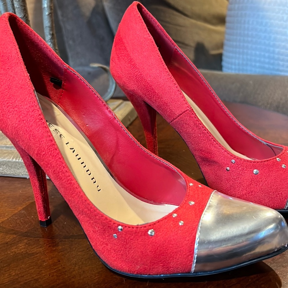 Red Suede Pump